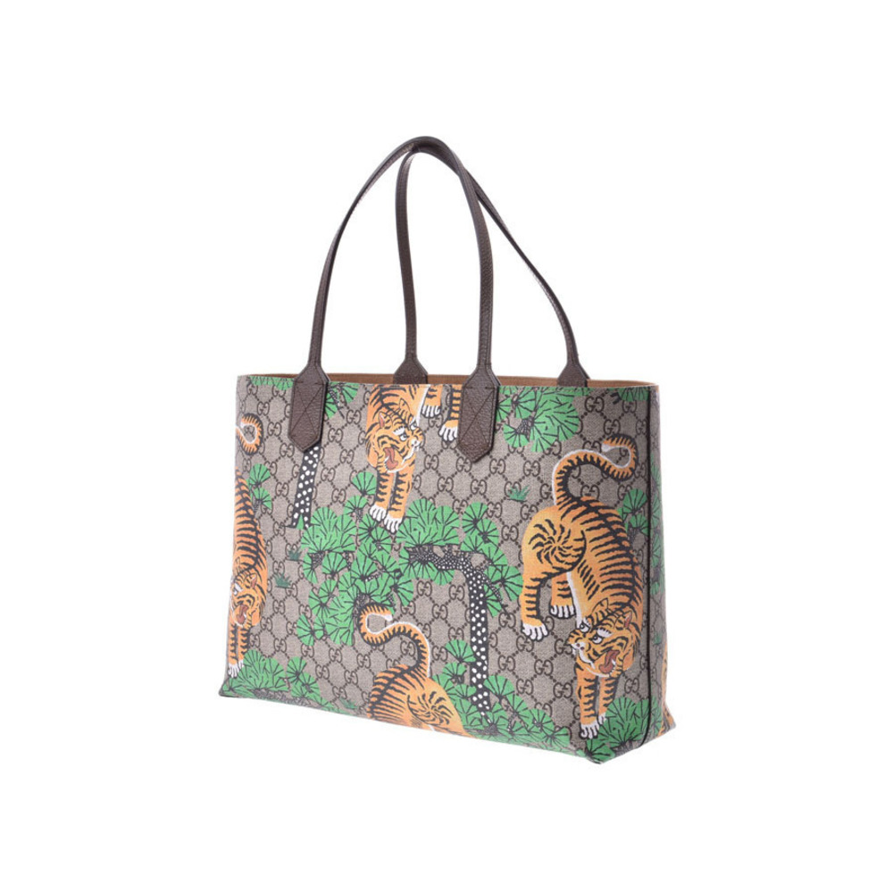 Gucci Tiger tote brown Tan Bengal GG bag Beige Supreme